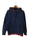 【中古】Supreme◆パーカー/M/コットン/BLU/ブルー/Cropped Logos Hooded Sweatshirt【メンズウェア】