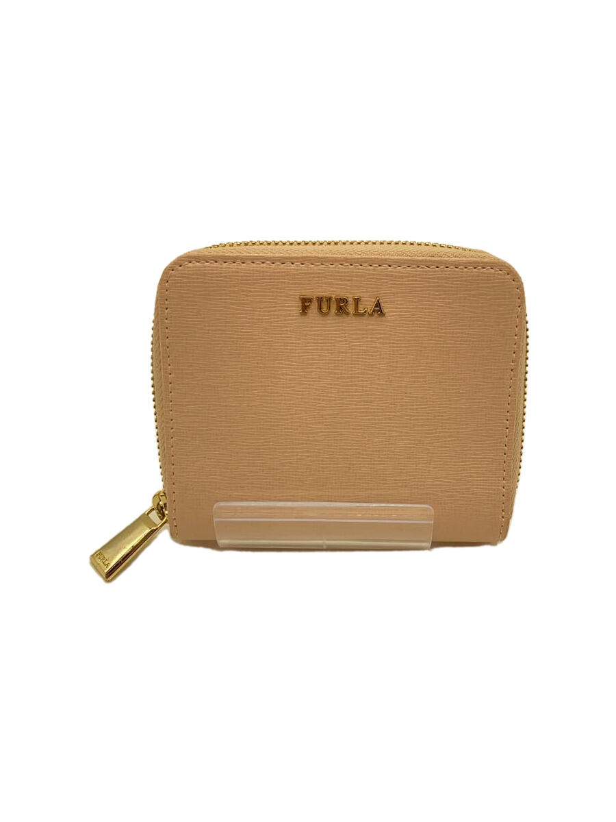 【中古】FURLA◆2つ折り財布/--/PNK/無