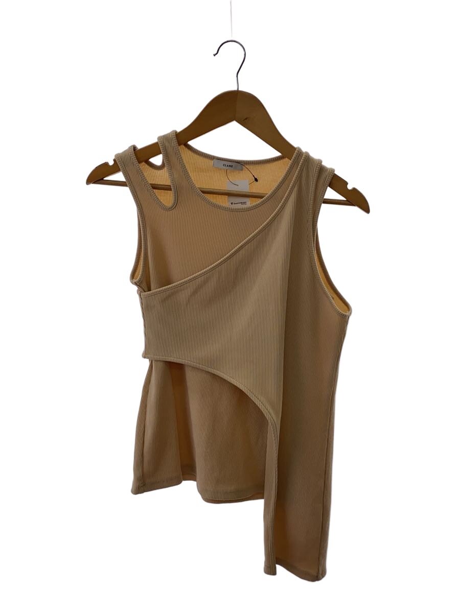 【中古】CLANE◆2WAY NUANCE CUT TOPS/タンクトップ/1/ポリエステル/BEG//【メンズウェア】