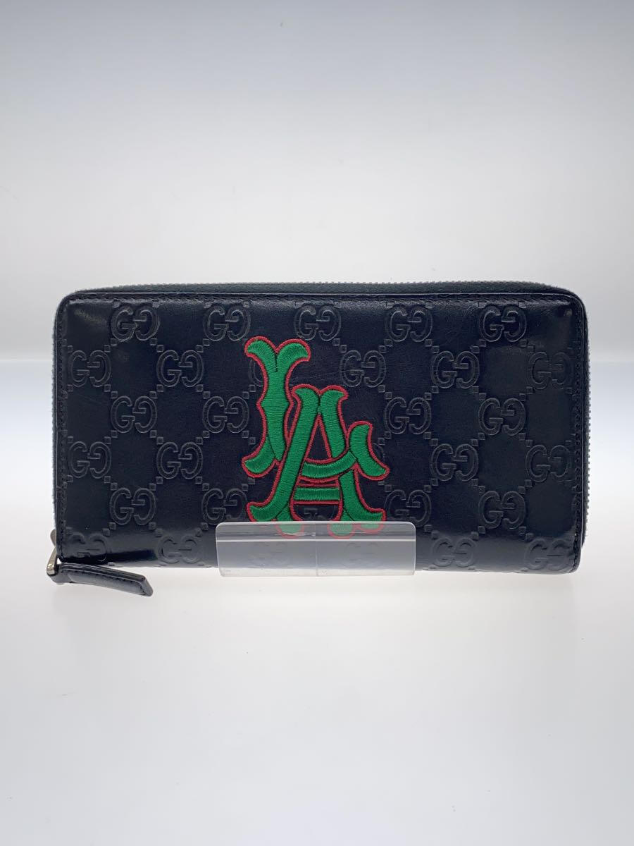 【中古】GUCCI◆長財布/レザー/BLK/無地/メンズ/547791/LA/MLB/グッチシマ【服飾雑貨他】