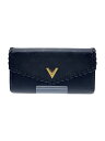 【中古】LOUIS VUITTON◆ポルト・フォイユ・ヴェリー_モノグラム・レザー_BLK/牛革/ブラック/レディース【服飾雑貨他】