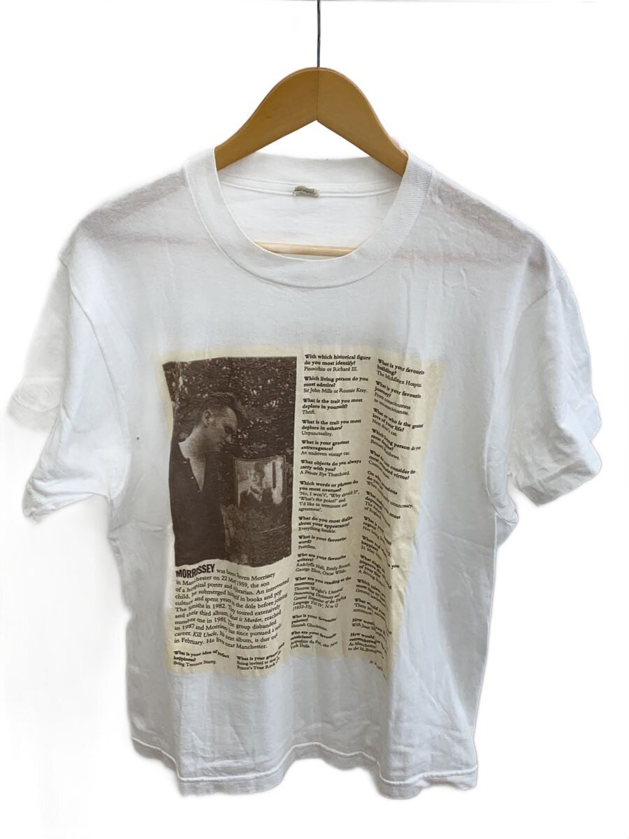 SCREEN STARS◆MORRISSEY Interview T-shirts/コピーライト1991/90s/XL/コットン/WHT