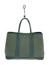 【中古】HERMES◆ガーデンパーティ TPM/キャンバス/GRN【バッグ】