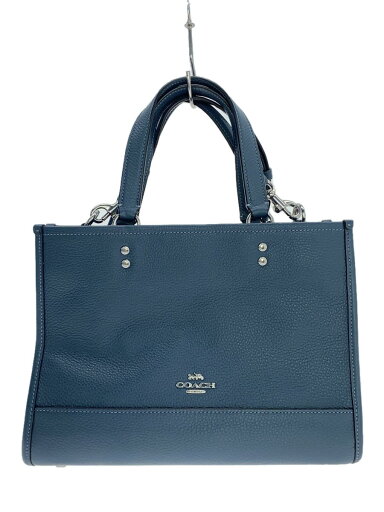 【中古】COACH◆ショルダーバッグ/レザー/BLU/無地/J2339-CO976/デンプシートート/2way【バッグ】 【中古】COACH◆ショルダーバッグ/レザー/BLU/無地/J2339-CO976/デンプシートート/2way【バッグ】