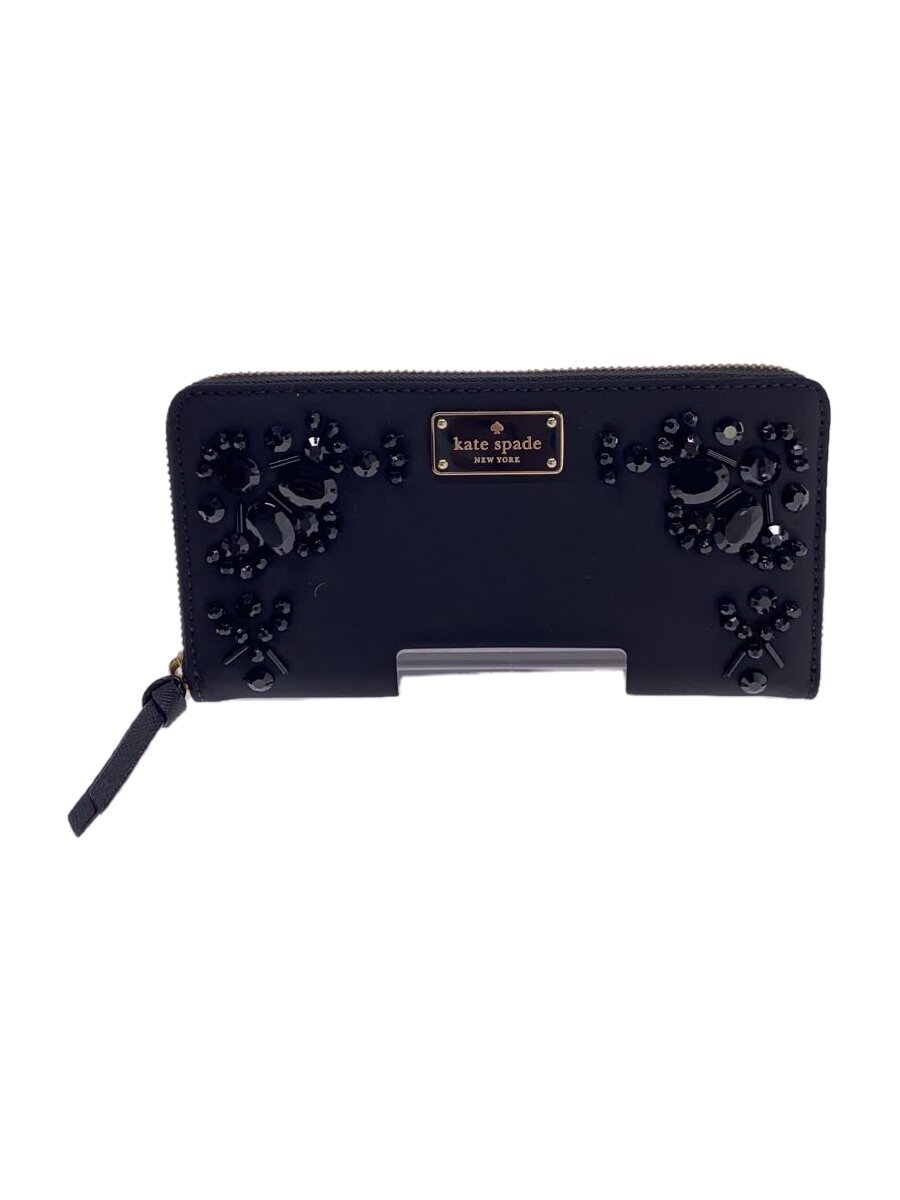 【中古】kate spade new york◆長財布/ナイロン/BLK/レディース【服飾雑貨他】