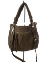 【中古】COACH◆レザーコンバーチブルヒッピー_パーカー_ブラウン/--/BRW【バッグ】