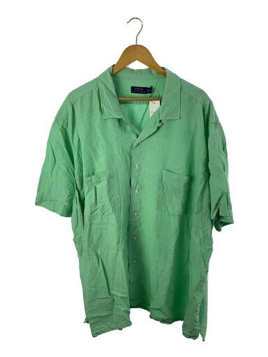 【中古】POLO RALPH LAUREN◆半袖シャツ/--/リネン/GRN//【メンズウェア】 【中古】POLO RALPH LAUREN◆半袖シャツ/--/リネン/GRN//【メンズウェア】