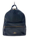 【中古】COACH◆ミディアム・チャーリー・バックパック/レザー/BLK/無地【バッグ】(4)