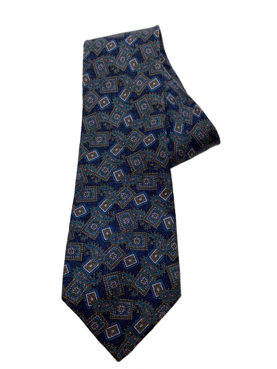 【中古】Christian Dior MONSIEUR◆ネクタイ/シルク/BRD/総柄/メンズ/ペイズリー×菱形【服飾雑貨他】