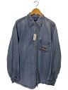【中古】HARD ROCK CAFE◆長袖シャツ/XL/デニム/IDG【メンズウェア】