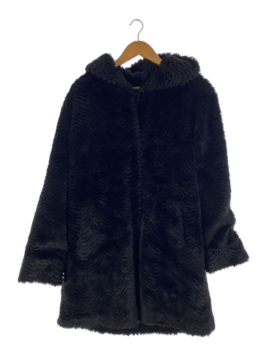 【中古】MAR・LO/ファーコート/XL/アクリル/BLK/無地【メンズウェア】