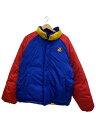 【中古】POLO RALPH LAUREN◆クッキーパッチ/リバーシブルダウンジャケット/XL/マルチカラー/無地/710923029001【メンズウェア】