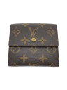 【中古】LOUIS VUITTON◆ポルト・フォイユ・エリーズ_モノグラム・キャンバス_BRW/PVC/BRW/レディース【服飾雑貨他】
