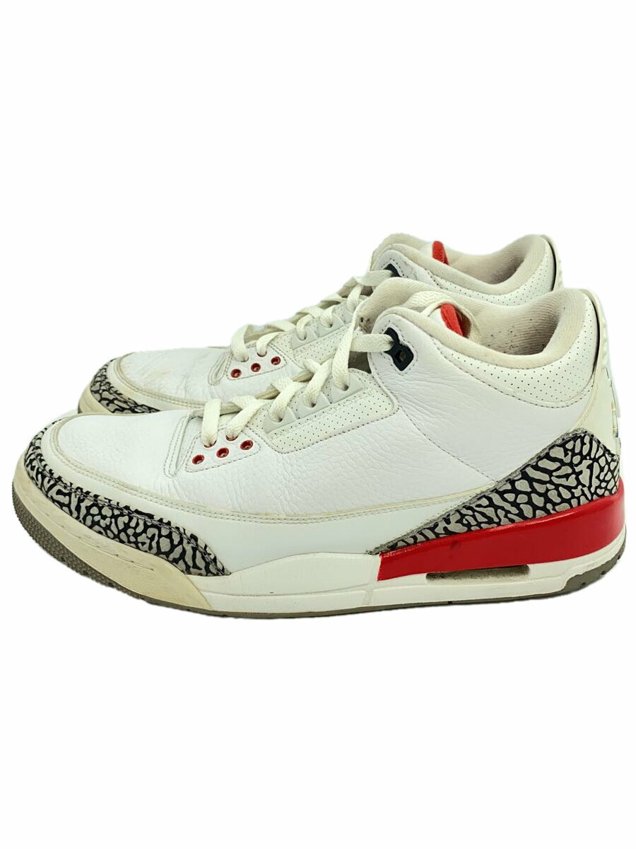 NIKE◆AIR JORDAN 3 RETRO/エアジョーダンレトロ/ホワイト/136064-116/28cm/WHT//