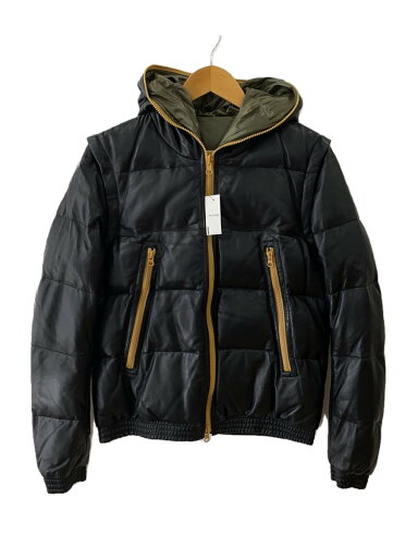 【中古】NORTH BEACH◆ダウンジャケット/M/レザー/BLK【メンズウェア】 【中古】NORTH BEACH◆ダウンジャケット/M/レザー/BLK【メンズウェア】