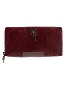 【中古】ANNA SUI◆長財布/レザー/RED/総柄/レディース【服飾雑貨他】