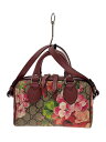 【中古】GUCCI◆ミニ・ボストンバッグ_GGブルームス/PVC/PNK【バッグ】