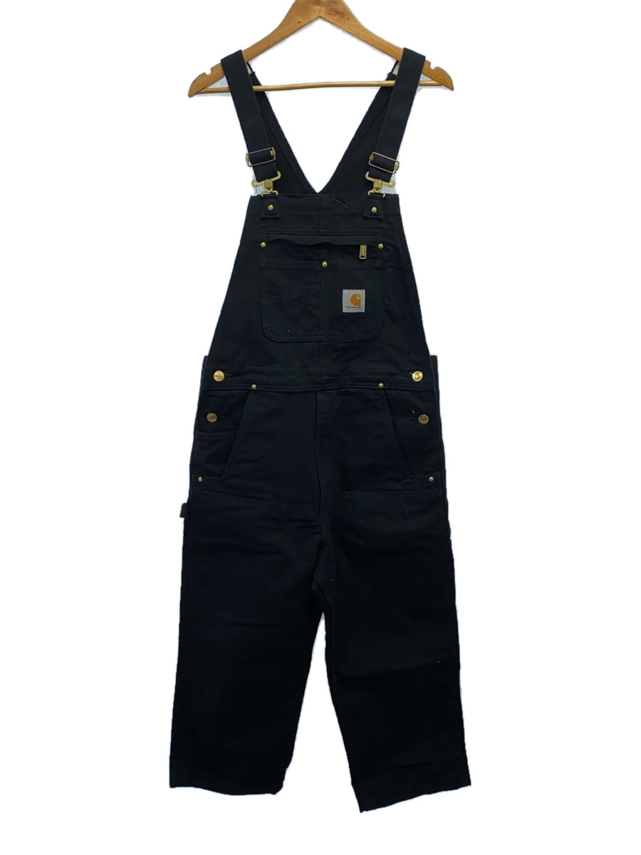 【中古】Carhartt◆オーバーオール/32/コットン/BLK/無地/DUCK BIB OVERALLS【メンズウェア】