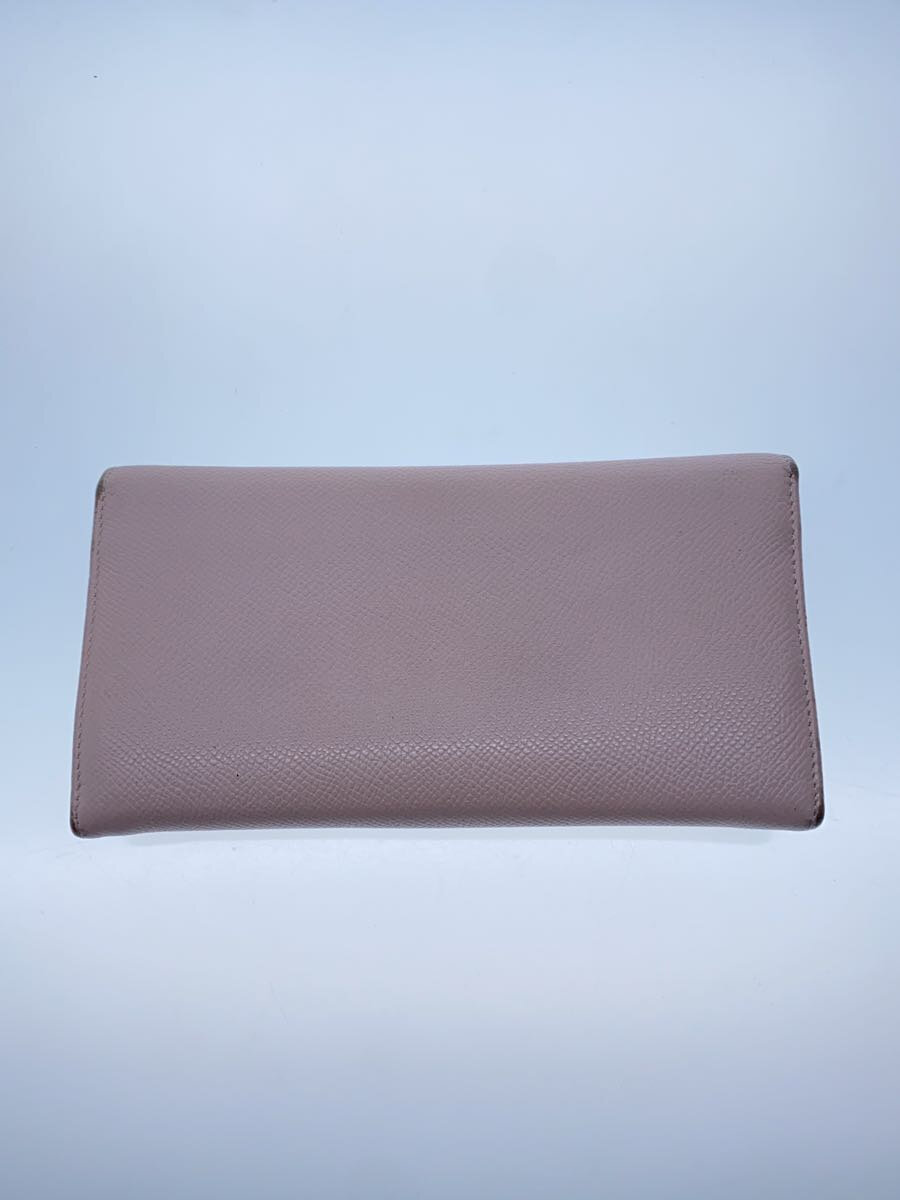 【中古】BVLGARI◆長財布/レザー/PNK/無地/レディース//【服飾雑貨他】