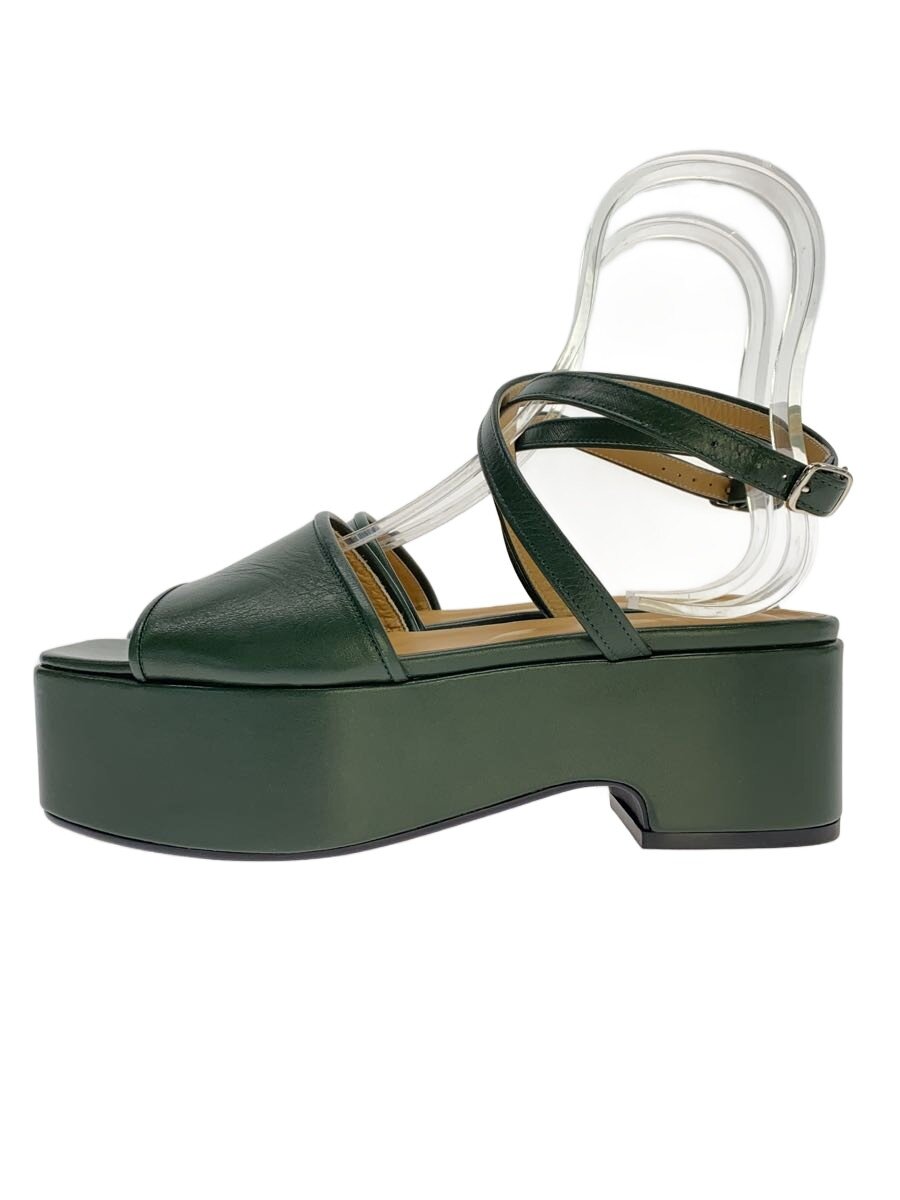 Steven Alan◆サンダル/37.5/GRN/レザーLEATHER PLATFORM SANDALS