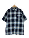 【中古】CalTop◆半袖シャツ/XL/アクリル/BLU/チェック【メンズウェア】