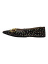 【中古】GUCCI◆LIBERTY フローラル チェーン ポインテッドトゥ フラットパンプス/36/ブラック/レザー【シューズ】