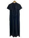 【中古】ENFOLD◆半袖ワンピース/38/ポリエステル/BLK/無地/300ga433-0080//【レディースウェア】