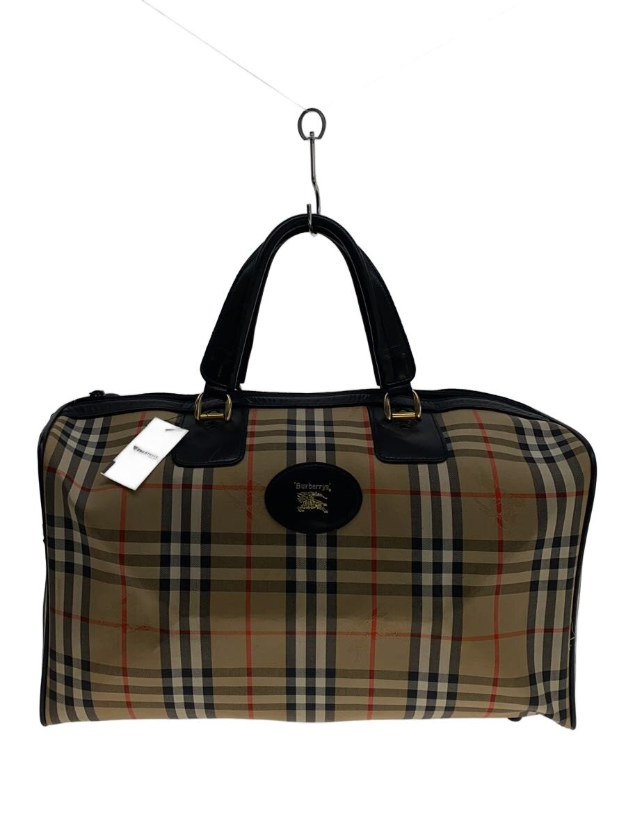 Boston Bags - 【中古】BURBERRYS◆ボストンバッグ/キャンバス/ベージュ/ノバチェック//【バッグ】