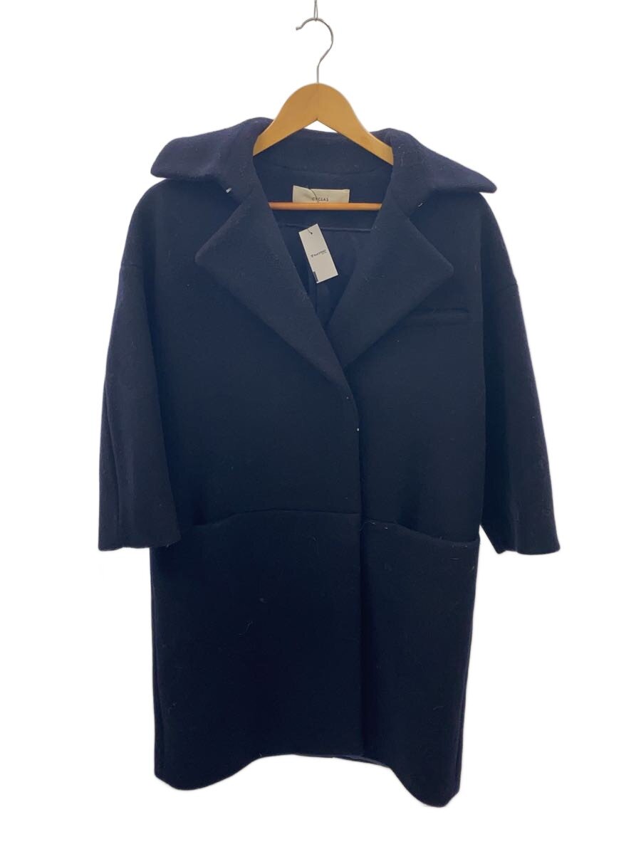 【中古】The SECRETCLOSET◆コート/36/ウール/BLK/無地【レディースウェア】