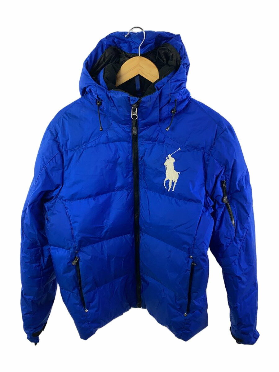 【中古】POLO RALPH LAUREN◆ダウンジャケット/M/ポリエステル/BLU/4700272444【メンズウェア】