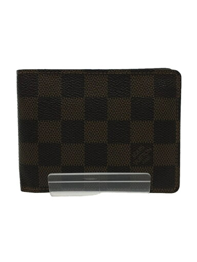 【中古】LOUIS VUITTON◆ポルト・フォイユ・ミュルティプル_ダミエ・エベヌ_BRW/PVC/BRW/メンズ【服飾雑貨他】 【中古】LOUIS VUITTON◆ポルト・フォイユ・ミュルティプル_ダミエ・エベヌ_BRW/PVC/BRW/メンズ【服飾雑貨他】
