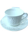 【中古】WEDGWOOD◆カップ&ソーサー/2点セット/WHT【キッチン用品】