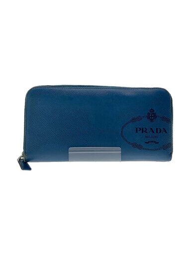 【中古】PRADA◆長財布/レザー/ブルー/メンズ【服飾雑貨他】 【中古】PRADA◆長財布/レザー/ブルー/メンズ【服飾雑貨他】