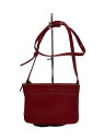 【中古】CELINE◆ショルダーバッグ/レザー/RED/トリオスモール/スレ【バッグ】