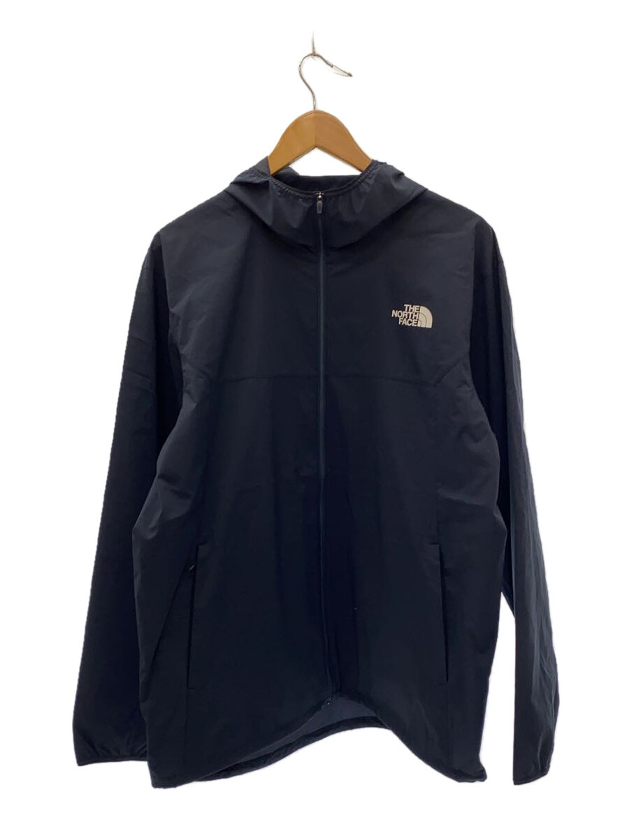 【中古】THE NORTH FACE◆ES ANYTIME WIND HOODIE_ES エニータイムウインドフーディ/XL/ポリエステル/NVY/無【メンズウェア】