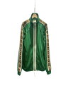 【中古】GUCCI◆20SS/オーバーサイズテクニカルジャージ/ジャケット/XS/ポリエステル/緑/598861/ロッキング【メンズウェア】