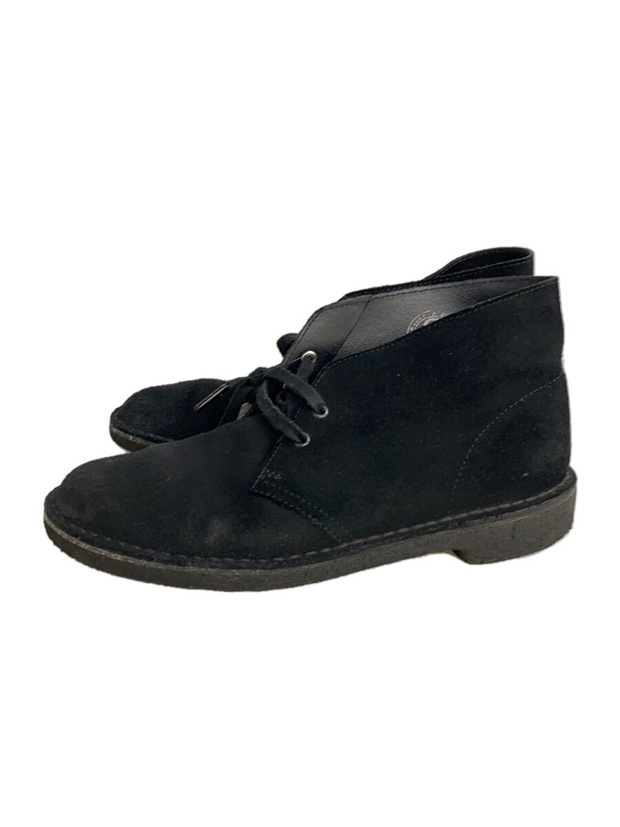 【中古】Clarks◆DESERT BOOT/チャッカブーツ/US8/BLK/スウェード/261554807070【シューズ】