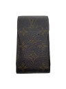 【中古】LOUIS VUITTON◆エテュイ・シガレット_モノグラム・キャンバス_BRW/--/BRW/モノグラム/メンズ【服飾雑貨他】