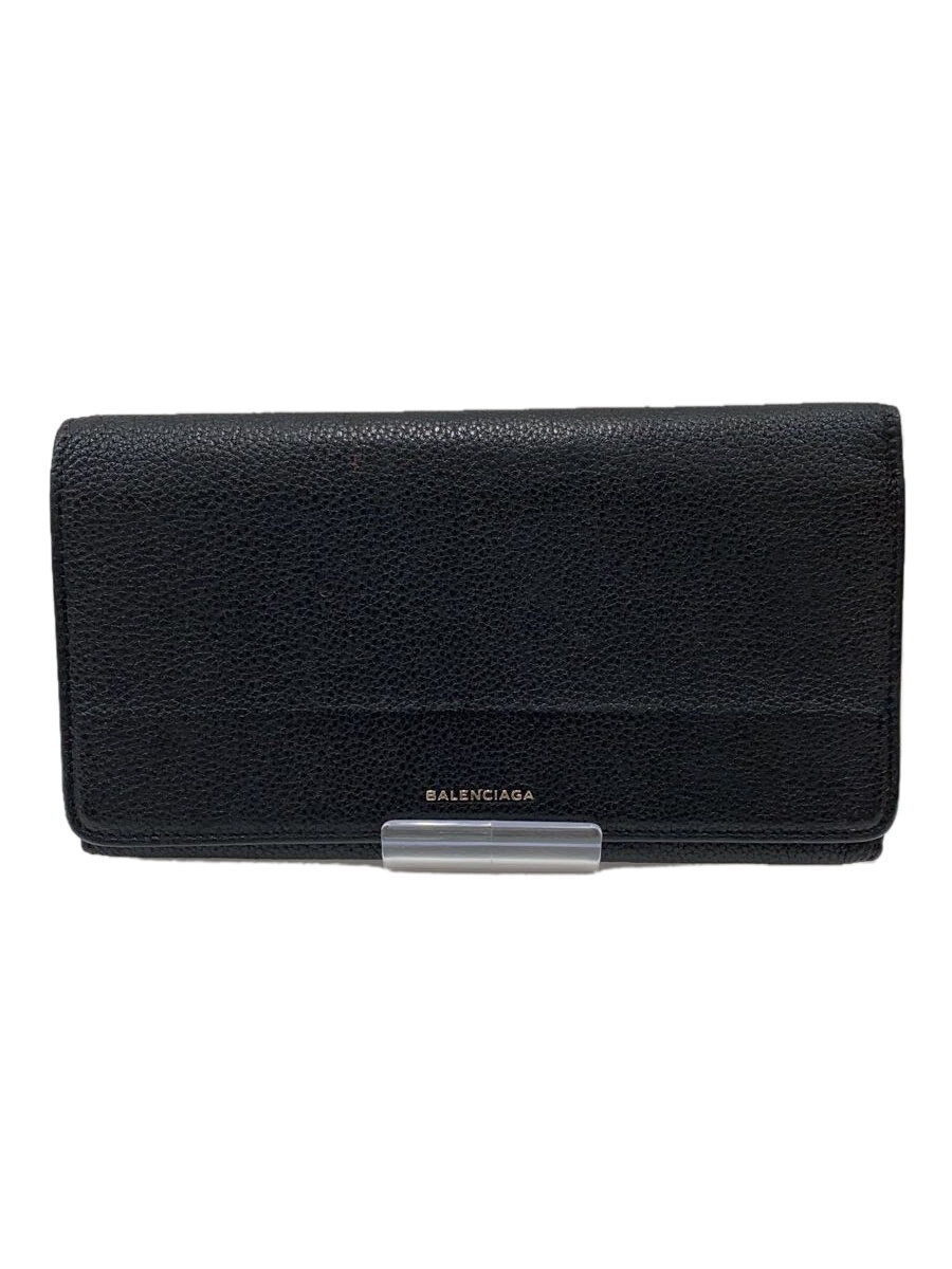 【中古】BALENCIAGA◆長財布/レザー/BLK/メンズ//【服飾雑貨他】