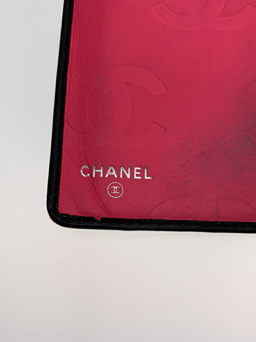 【中古】CHANEL◆長財布/レザー/BLK/レディース【服飾雑貨他】
