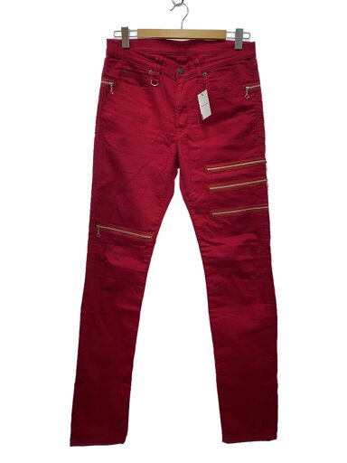 【中古】HYSTERIC GLAMOUR◆ボトム/30/コットン/RED/無地/06181AP03【メンズウェア】 【中古】HYSTERIC GLAMOUR◆ボトム/30/コットン/RED/無地/06181AP03【メンズウェア】