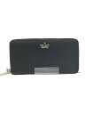 【中古】kate spade new york◆長財布/レザー/BLK/無地/レディース【服飾雑貨他】