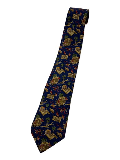 【中古】Salvatore Ferragamo◆ネクタイ/シルク/NVY/総柄/メンズ【服飾雑貨他】 【中古】Salvatore Ferragamo◆ネクタイ/シルク/NVY/総柄/メンズ【服飾雑貨他】