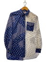 【中古】TOMMY HILFIGER◆長袖シャツ/36/コットン/BLU/総柄【メンズウェア】(4)