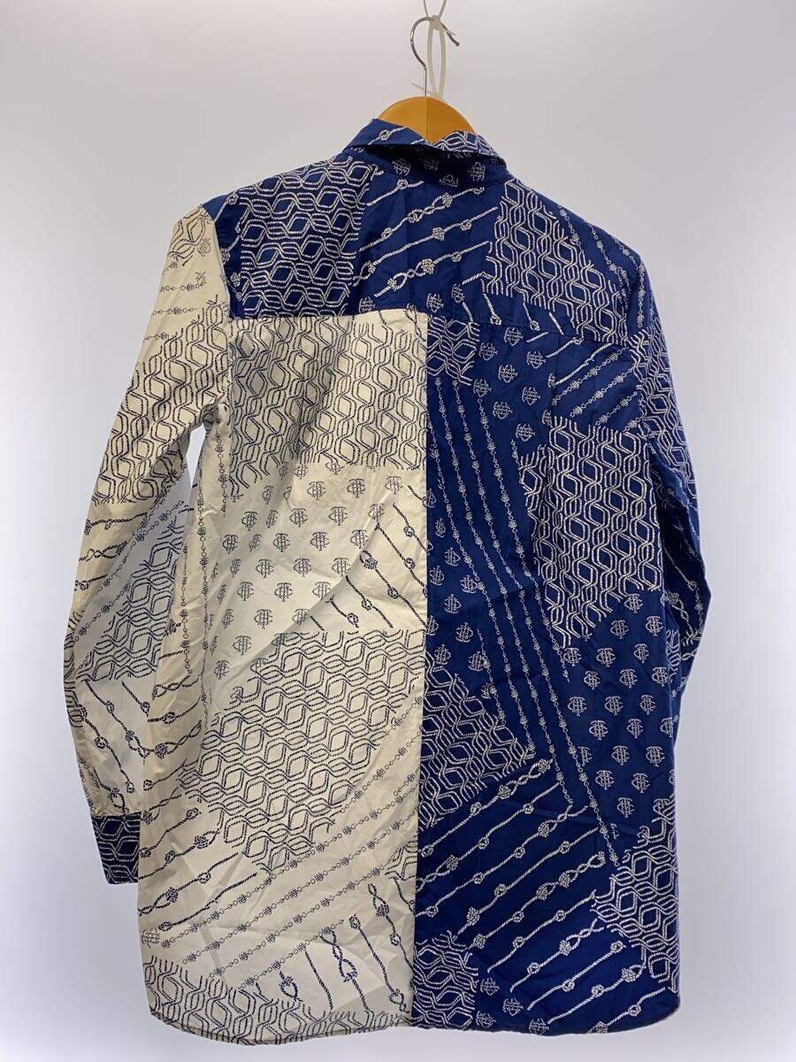 【中古】TOMMY HILFIGER◆長袖シャツ/36/コットン/BLU/総柄【メンズウェア】