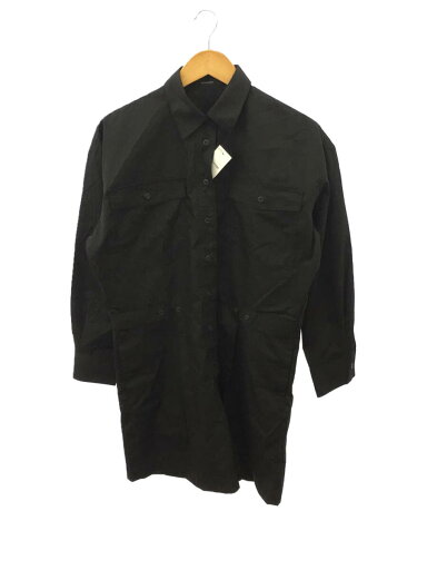 【中古】JEANASIS◆シャツワンピース/FREE/ポリエステル/BLK/無地/JS071452【レディースウェア】 【中古】JEANASIS◆シャツワンピース/FREE/ポリエステル/BLK/無地/JS071452【レディースウェア】