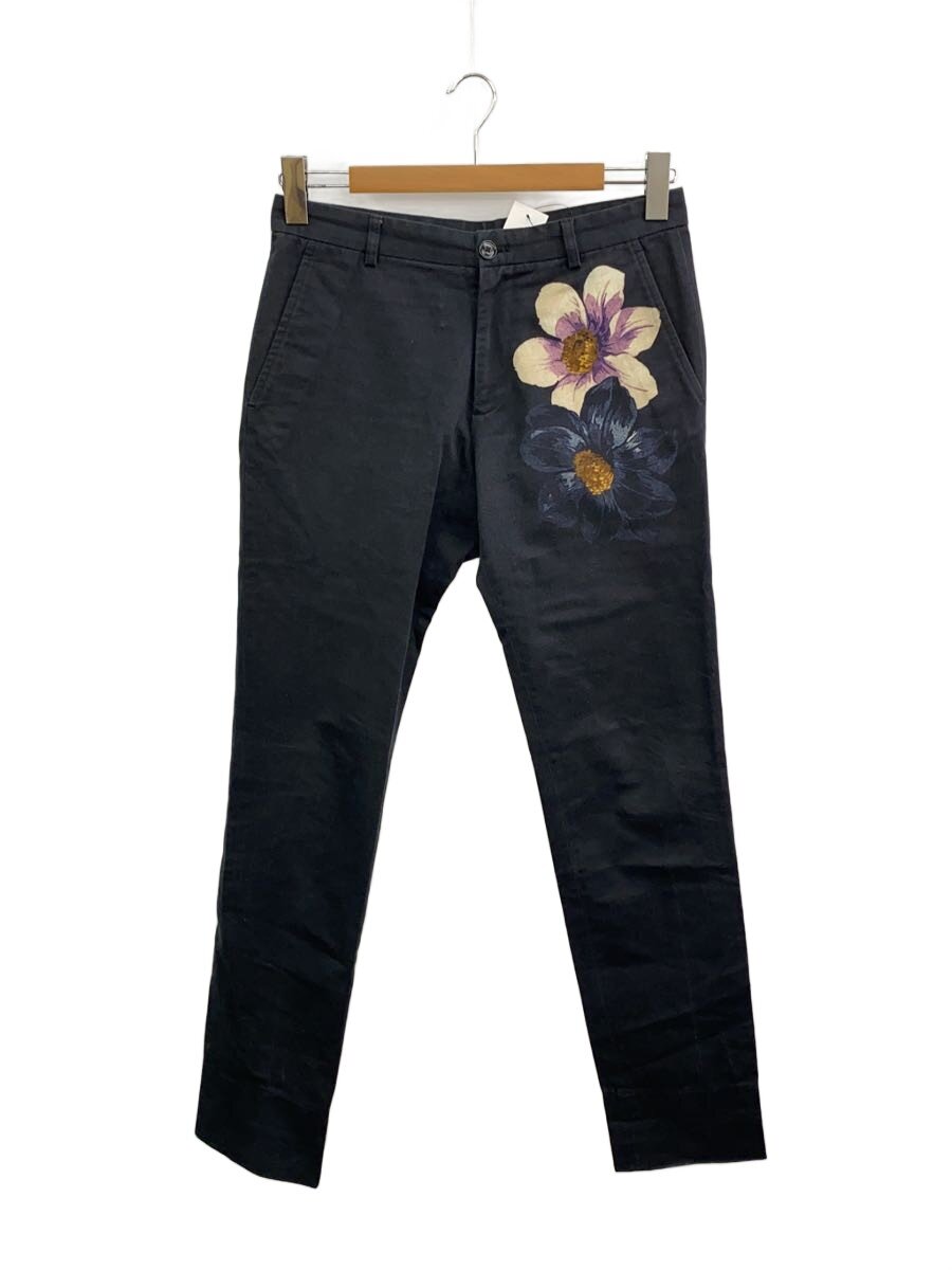 Rakuten - 【中古】DRIES VAN NOTEN◆ストレートパンツ/46/コットン/BLK/花柄【メンズウェア】