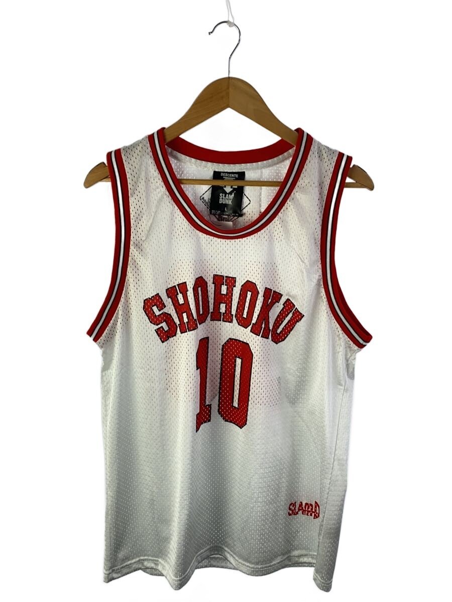 【中古】DESCENTE◆スポーツウェアー/L/WHT【スポーツ】