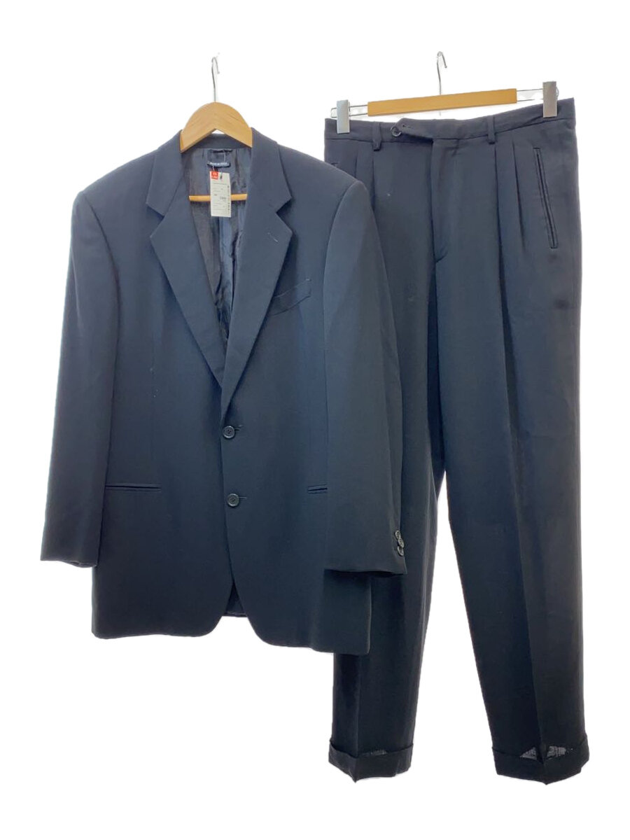 【中古】GIORGIO ARMANI◆BORGO 21/スーツ/セットアップ/テーラードジャケット/スラックスパンツ/48/ウール/BLK【メンズウェア】