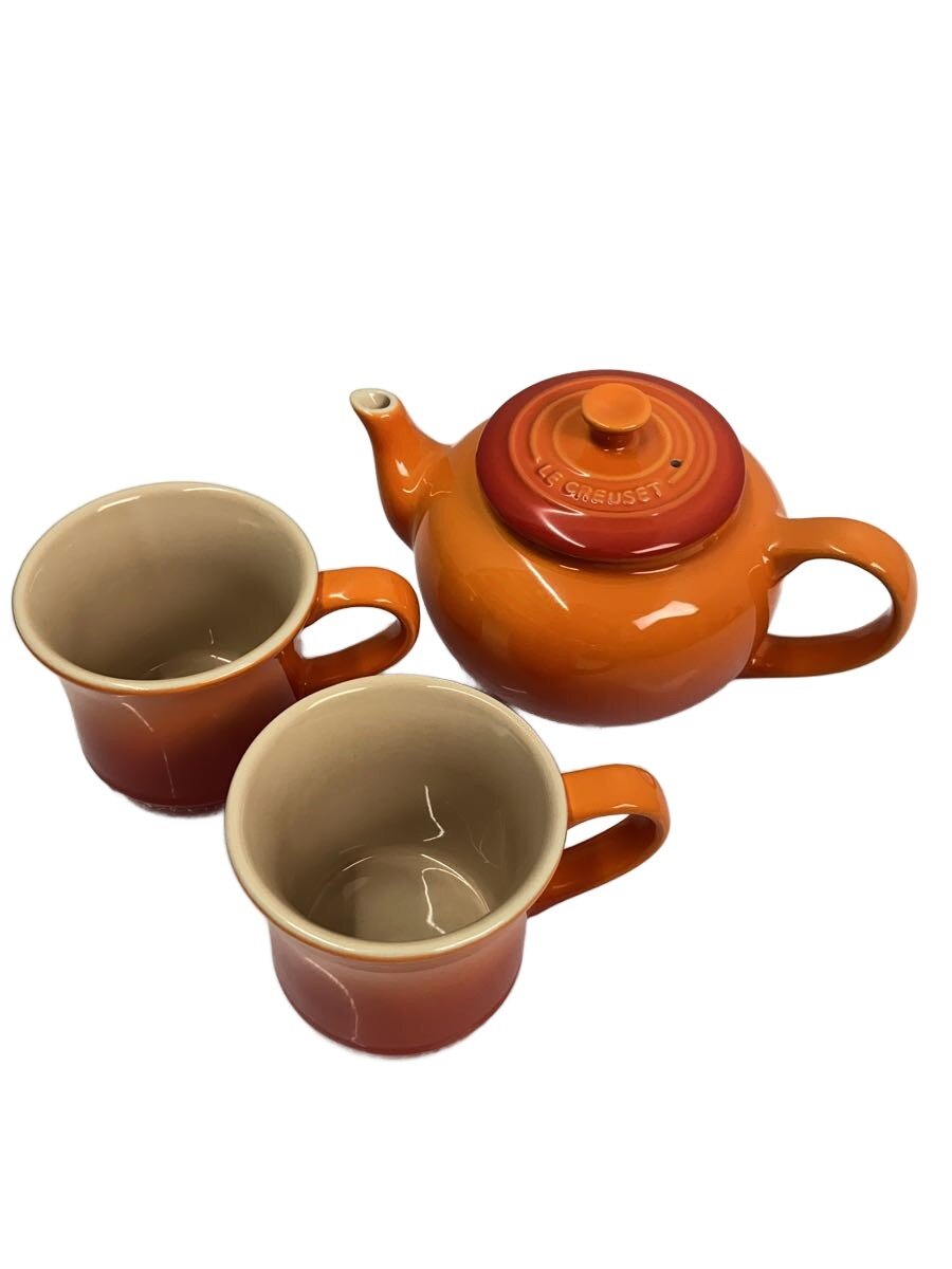 【中古】LE CREUSET◆茶器/洋食器その他/3点セット/ORN【キッチン用品】
